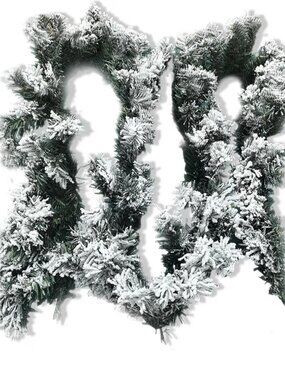 Snow Flocked Garland New in plastic. 107"